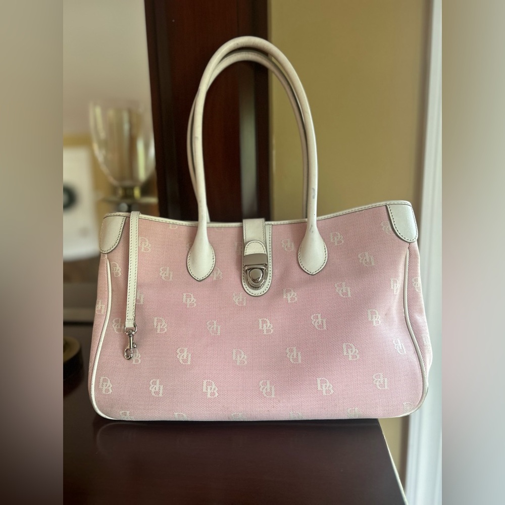 Dooney & Bourke Vintage Pink Tote with Logo
